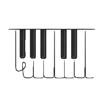 icone clavier pour représenter la page guide visuel piano