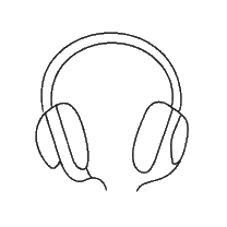 icone clavier écouteurs pour représenter la catégorie "audios"